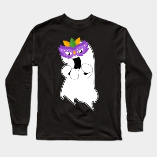 Mardi Gras Halloween Ghost Long Sleeve T-Shirt